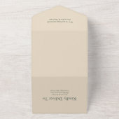 Bloemen Art Nouveau Bruiloft All In One Uitnodiging (Buitenkant)