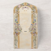  Bloemen Art Nouveau Bruiloft All In One Uitnodiging (Buitenkant)