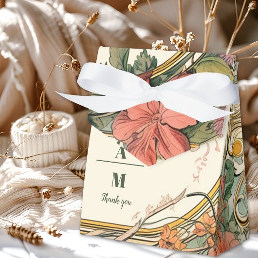  Bloemen Art Nouveau Bruiloft Bedankdoosjes