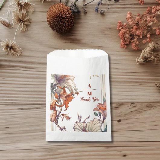  Bloemen Art Nouveau Bruiloft Bedankzakje