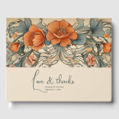  Bloemen Art Nouveau Bruiloft Gastenboek (Voorkant)