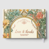  Bloemen Art Nouveau Bruiloft Gastenboek (Achterkant)