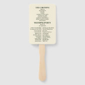  Bloemen Art Nouveau Bruiloft Handwaaier (Achterkant)