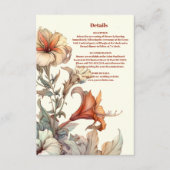  Bloemen Art Nouveau Bruiloft Informatiekaartje (Voorkant)