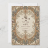 Bloemen  Art Nouveau bruiloft Kaart (Voorkant)