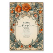  Bloemen Art Nouveau Bruiloft Kaart (Voorkant)