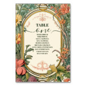 Bloemen Art Nouveau Bruiloft Kaart (Voorkant)