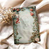  Bloemen Art Nouveau Bruiloft Kaart