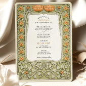  Bloemen Art Nouveau Bruiloft Kaart