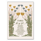 Bloemen Art Nouveau Bruiloft Kaart (Voorkant)