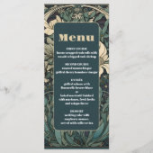  Bloemen Art Nouveau Bruiloft Menu (Voorkant)