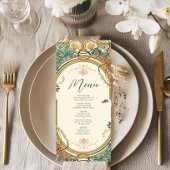  Bloemen Art Nouveau Bruiloft Menu