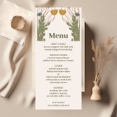 Bloemen Art Nouveau Bruiloft Menu