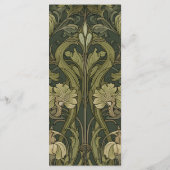  Bloemen Art Nouveau Bruiloft Menu (Achterkant)