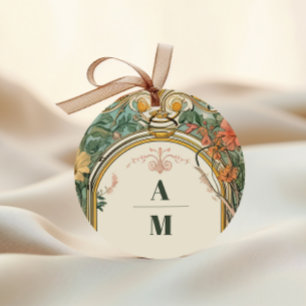  Bloemen Art Nouveau Bruiloft Ronde Sticker