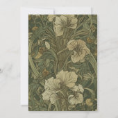  Bloemen Art Nouveau Bruiloft Save The Date (Achterkant)