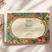  Bloemen Art Nouveau Bruiloft Save The Date