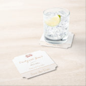  Bloemen Art Nouveau Bruiloft Save the Date Kartonnen Onderzetters (Insitu)