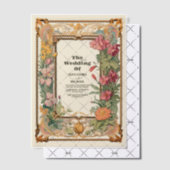 Bloemen Art Nouveau Bruiloft Vellum Uitnodigingen (Offset (Uitnodiging))