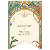  Bloemen Art Nouveau Bruiloft Vlaggetjes (Tweede vlag)