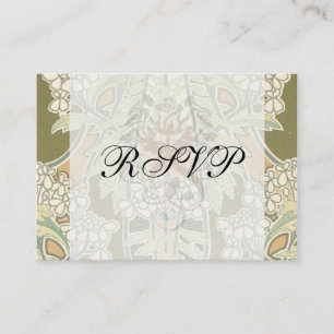 Bloemen art nouveau informatiekaartje
