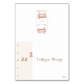 Bloemen Art Nouveau Trouwplaats Kaarten (Voorkant)