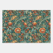 Bloemen, , art nouveau, William Morris stijl, Inpakpapier Vel (Voorkant 2)