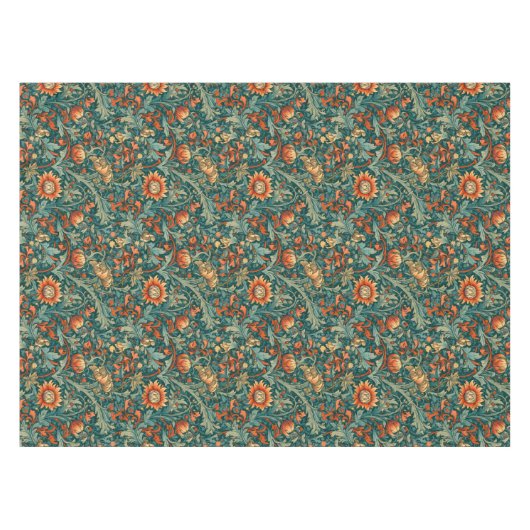 Bloemen, , art nouveau, William Morris stijl, Tafelkleed (Voorkant (Horizontaal))