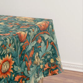 Bloemen, , art nouveau, William Morris stijl, Tafelkleed