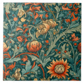 Bloemen, , art nouveau, William Morris stijl, Tegeltje (Voorkant)