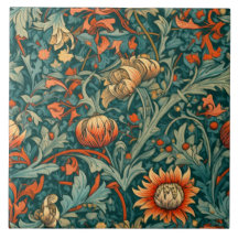 Bloemen, , art nouveau, William Morris stijl,