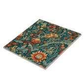 Bloemen, , art nouveau, William Morris stijl, Tegeltje (Zijkant)