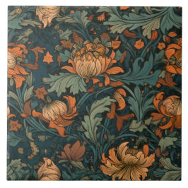 Bloemen, , art nouveau, William Morris stijl, Tegeltje