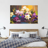 *~* Bloemen Art TV2 Stretched Canvas Print (Insitu (Slaapkamer))