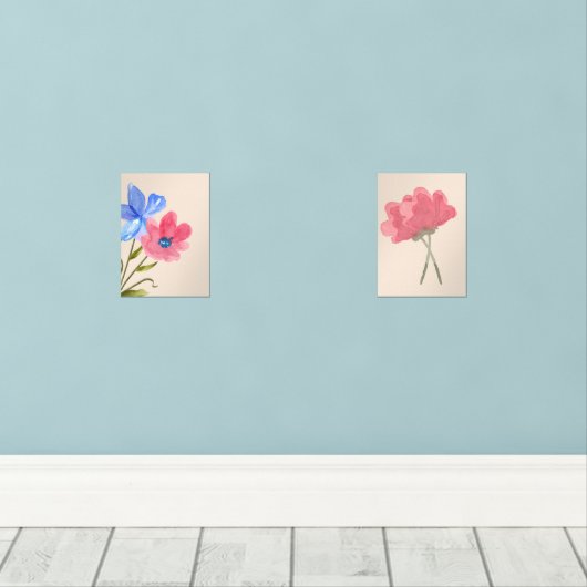 Bloemen Art Wall Art Sets (Houten vloer)