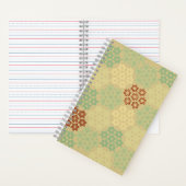 Bloemen (Asanoha) Patroon Gouden Notitieboek (Binnen)