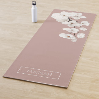 Bloemen aubergine Paarse witte orchidee naam oefen Yogamat