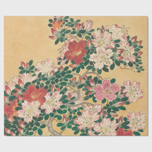 bloemen Azalea Japans schilderen Cadeaupapier (Vlak)