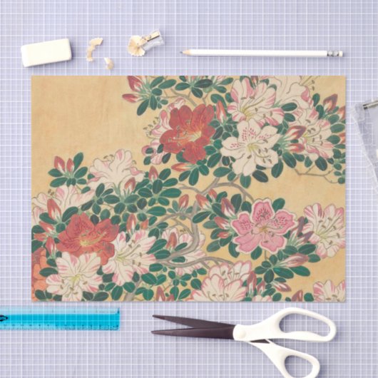  bloemen Azalea Japans schilderen Tissuepapier (Craft)