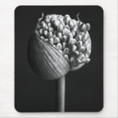 Bloemen | B&W Allium Flower Bud Muismat (Voorkant)