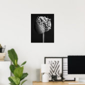 Bloemen | B&W Allium Flower Bud Poster (Thuiskantoor)