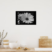 Bloemen B&W Poster (Keuken)
