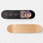 *~* Bloemen Baard Troll AP89 Neon Regenboog Initia Persoonlijk Skateboard (Horizontaal)