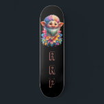 *~* Bloemen Baard Troll AP89 Neon Regenboog Initia Persoonlijk Skateboard<br><div class="desc">(Zoekcode AP89 voor Troll items en AP88 voor middeleeuwse thema items ) Gemakkelijk overzetten naar andere Zazzle producten. ZWARTE achtergrond Skateboard. De felle vrolijke NEON Rainbow kleuren poppen gewoon de TROLL afbeeldingen en LETTERS. Pas/personaliseer uw INITIALEN/MONOGRAM aan. Whimsical Schattige grappig lang haar trol. Heldere RAINBOW neon kleuren. Hij heeft een...</div>
