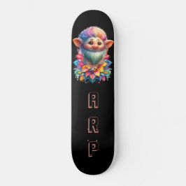 *~* Bloemen Baard Troll AP89 Neon Regenboog Initia Persoonlijk Skateboard
