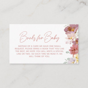 Bloemen Baby Bloom Baby shower Boeken voor Baby Informatiekaartje