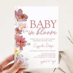 Bloemen Baby Bloom Baby shower Kaart