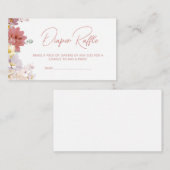 Bloemen Baby Bloom Baby shower Luier Raffle Informatiekaartje (Voorkant / Achterkant)