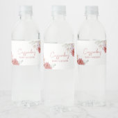 Bloemen Baby Bloom Baby shower Waterfles Etiket (Flessen)