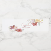 Bloemen Baby Bloom Baby shower Waterfles Etiket (Enkel label)